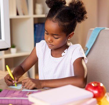 Child studying