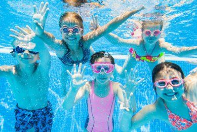 Children swimming