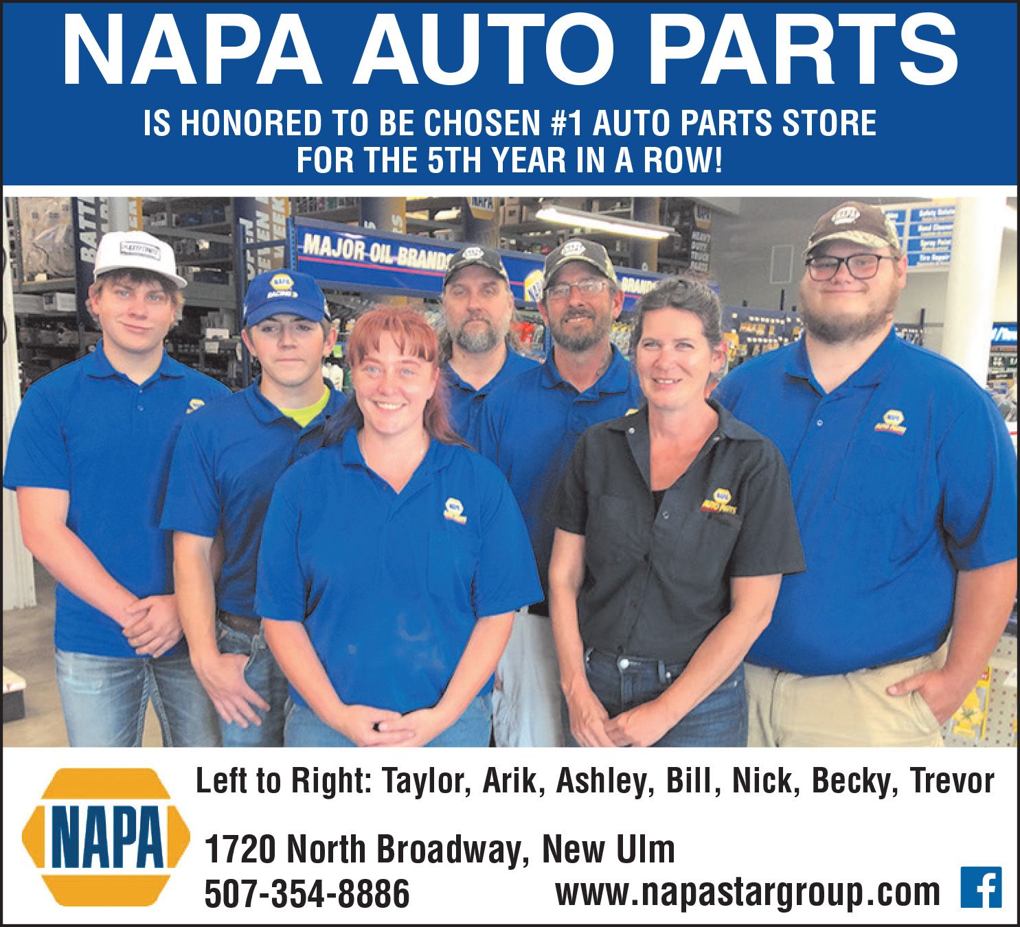 NAPA Auto Parts - #1 auto parts store for the 5th year in a row