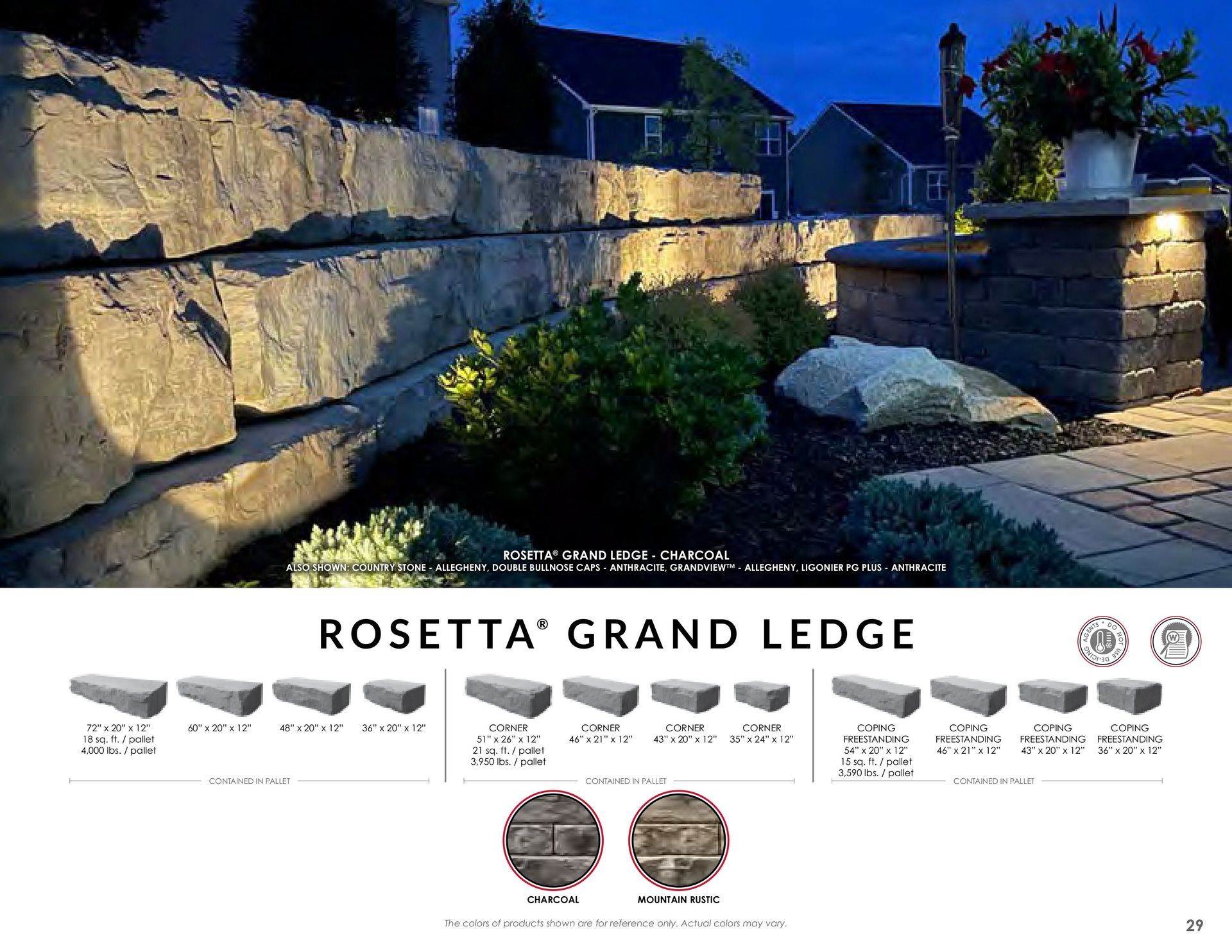 Rosetta Grand Ledge stone colors