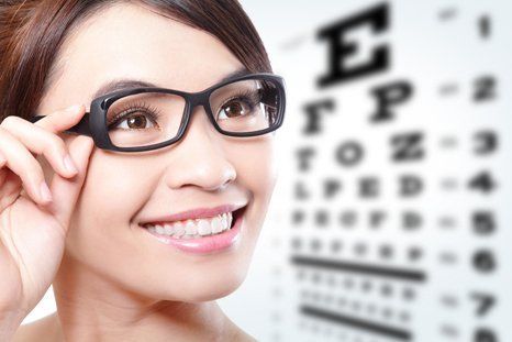 Glasses and eye exam