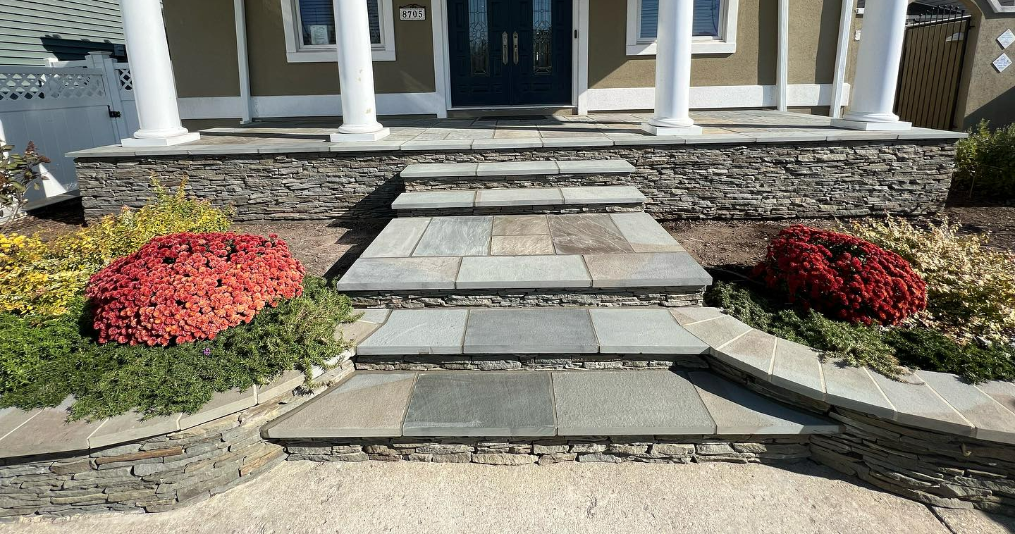 Retaining walls and steps