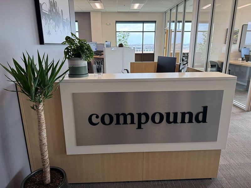 Reception desk with a 