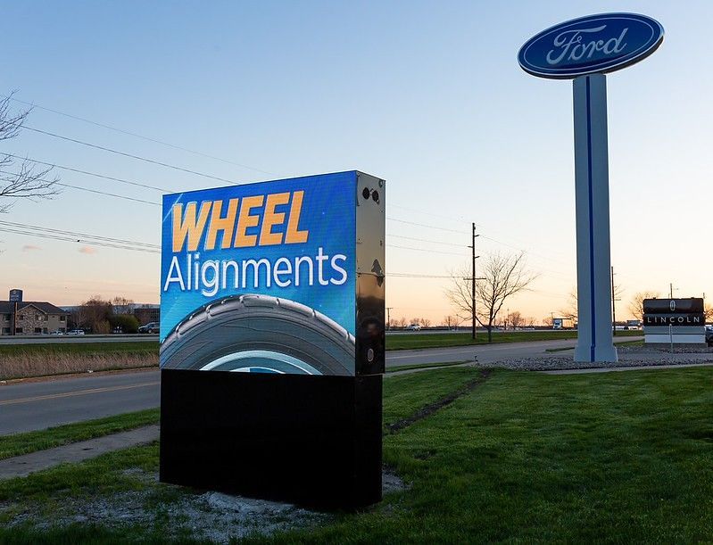 A digital sign advertising 