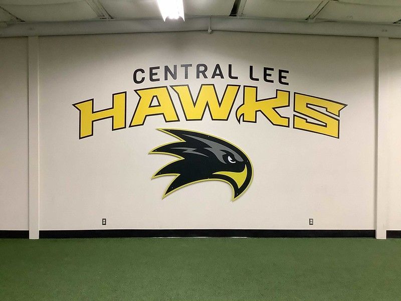 A wall decal showing the text 