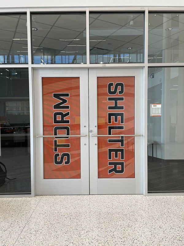 Double glass doors with 