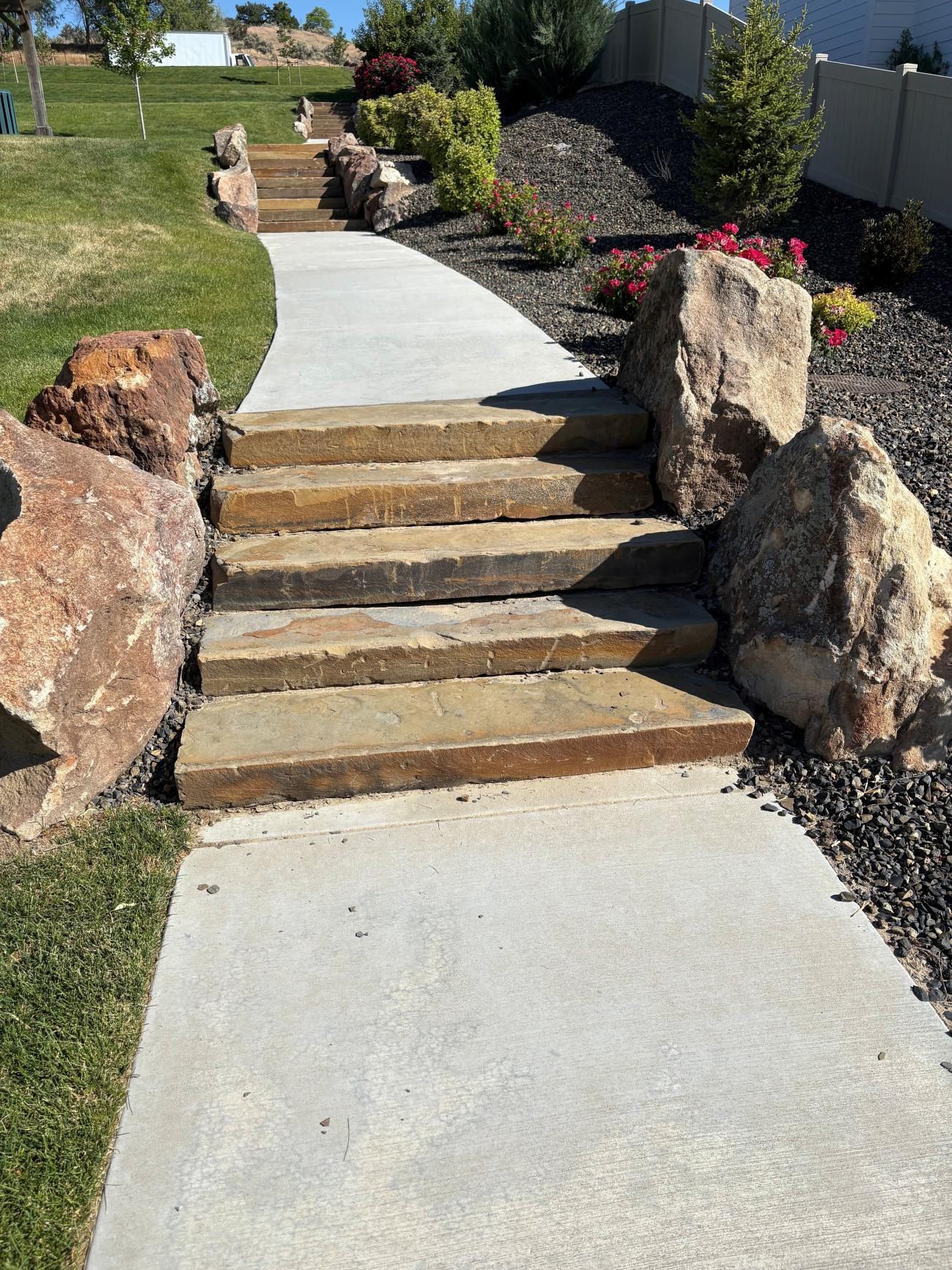 Stairs after landscape