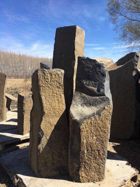 Basalt column fountain