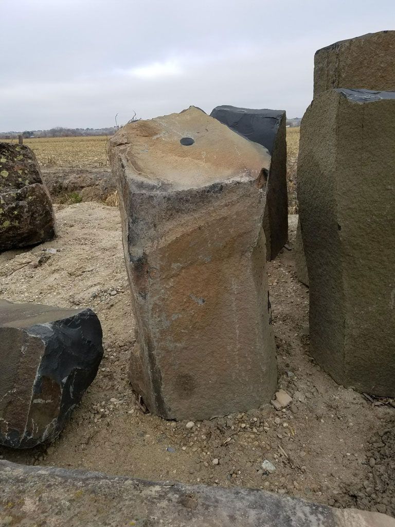 Basalt column fountain