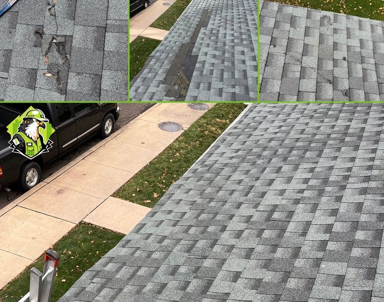 Sash-style roof shingles and a paver driveway, with a utility truck parked beside a sidewalk.