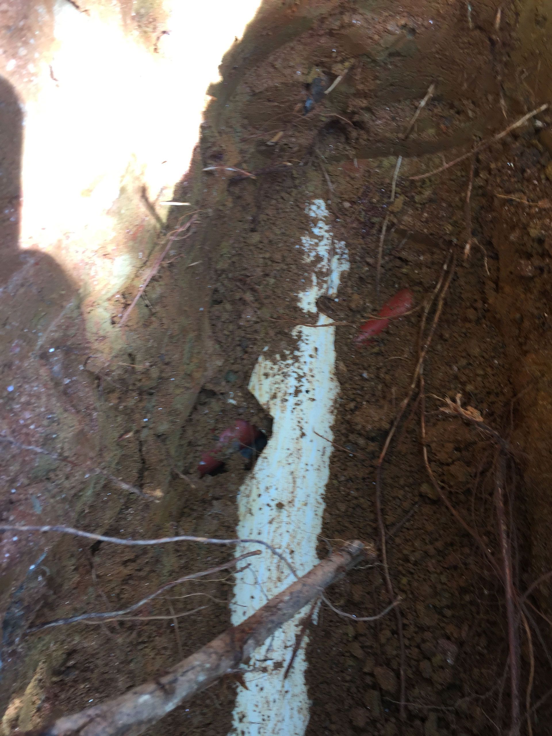 Covering ground sewer line