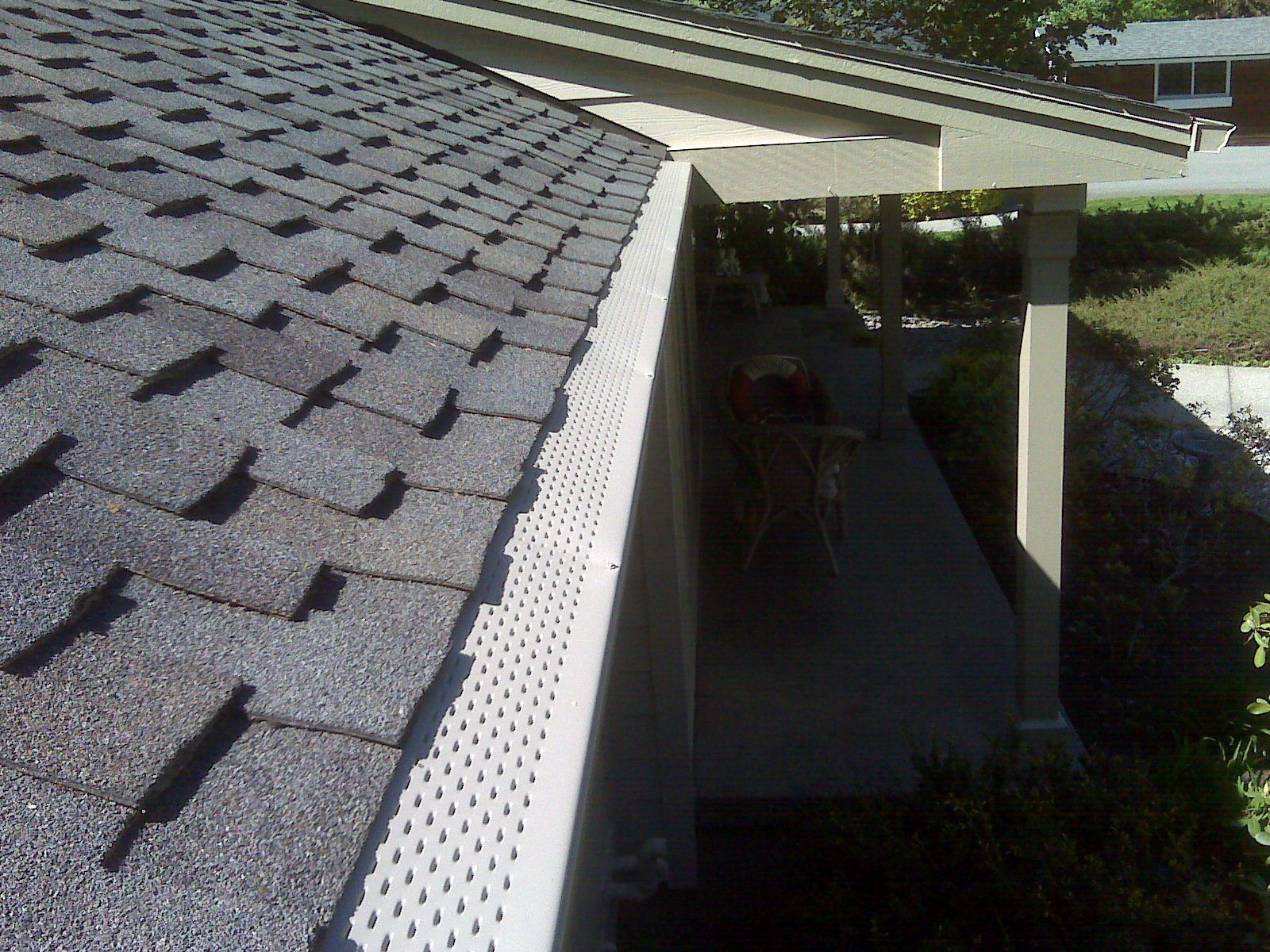 Gutter guard with leaves