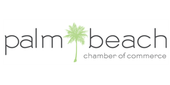 Palm Beach Chamber of Commerce logo with a green palm tree and gray text