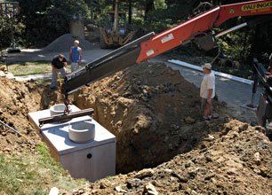 Installing septic tank