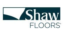 Shaw Floors logo with a blue and white design.