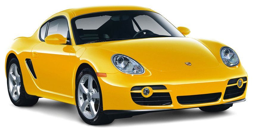A yellow Porsche