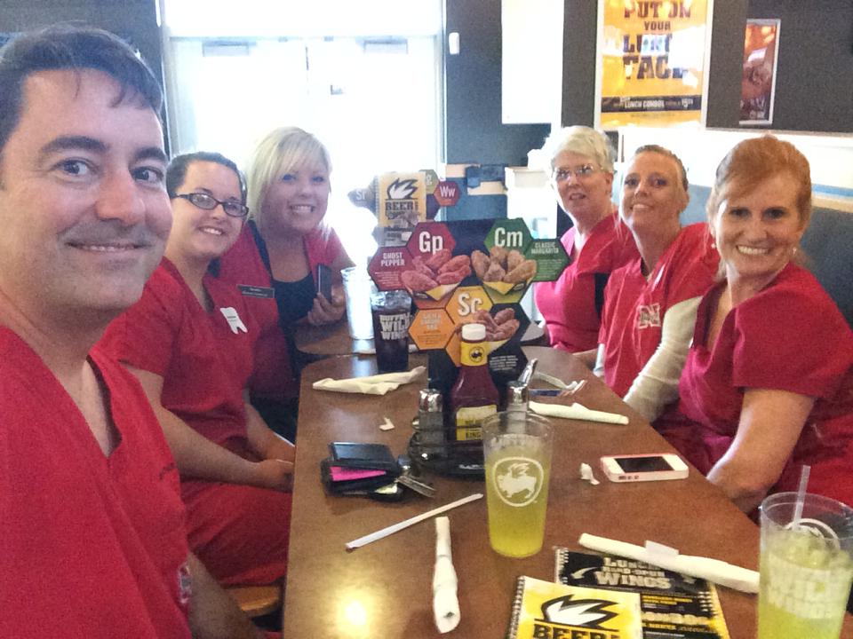 Dr. Foix and dental assistants' office lunch