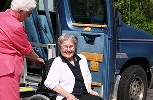 Learn More About Transportation and Shopping Happy senior