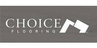 Choice Flooring logo: white text on gray background. A modern design with stacked blocks.