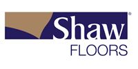 Shaw Floors logo with a navy blue and gold color scheme.