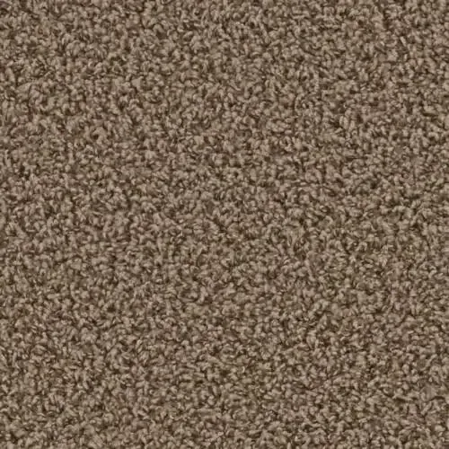 Close-up of brown, textured carpet with a looped pile.