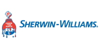 The Sherwin-Williams logo, featuring a paint can pouring red paint over a globe with the text 