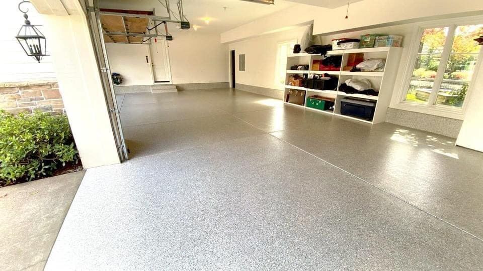 Garage concrete floor coating