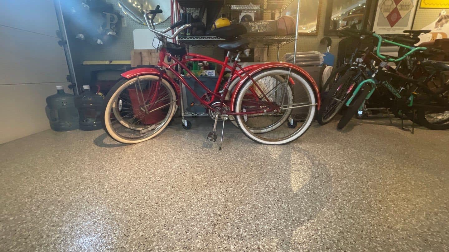 Bike inside a garage