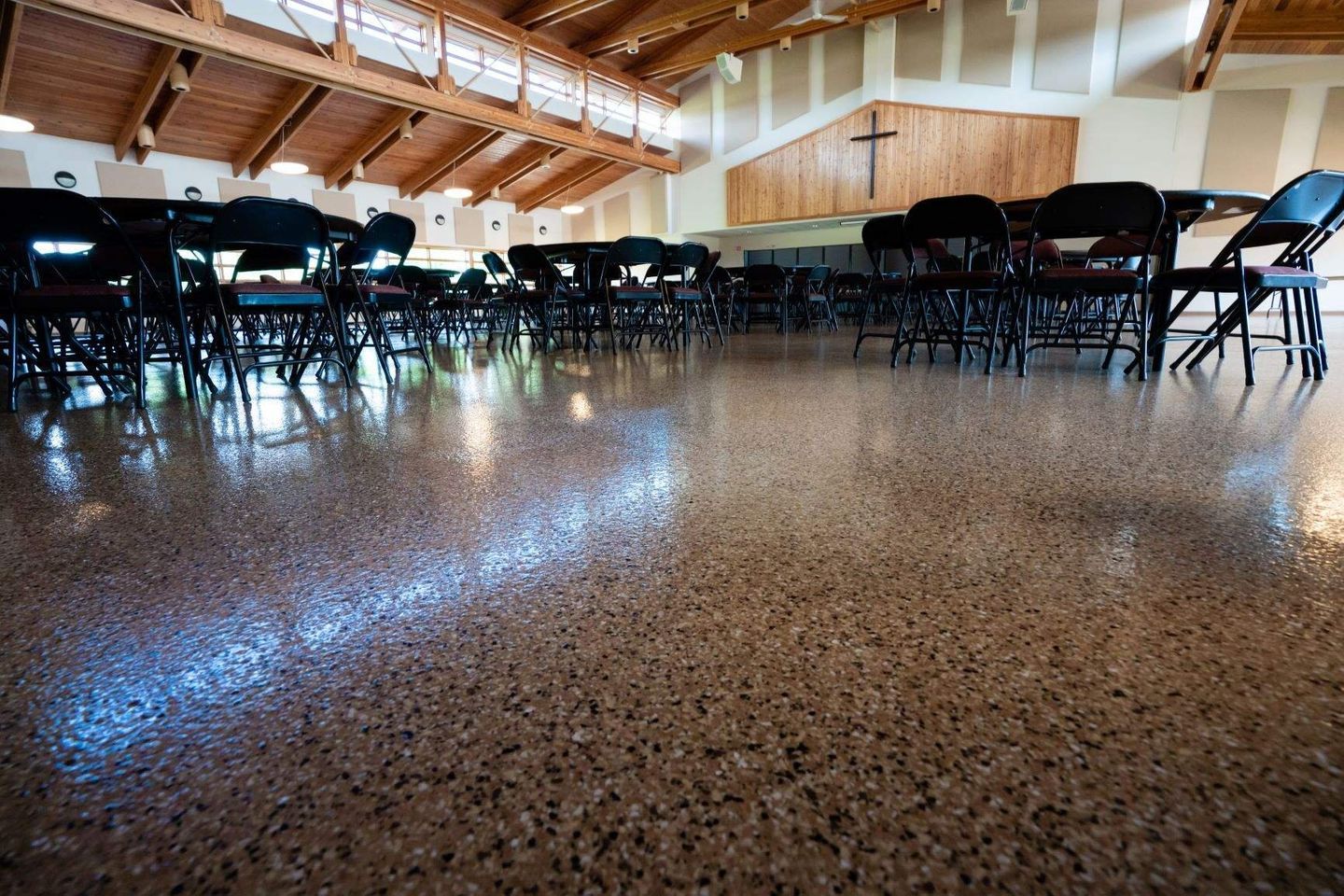 Church coated concrete floor
