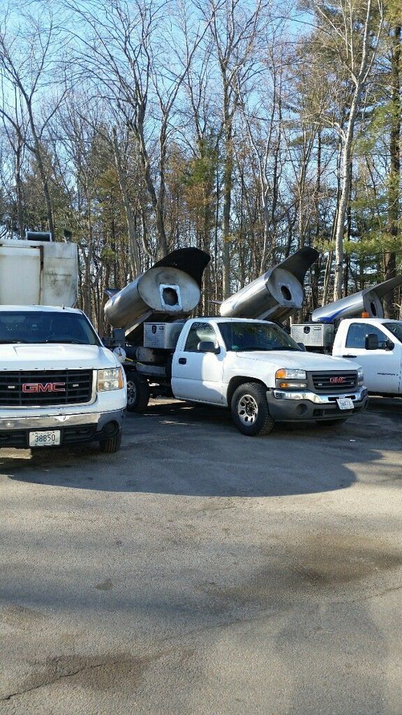service trucks on a parking lot