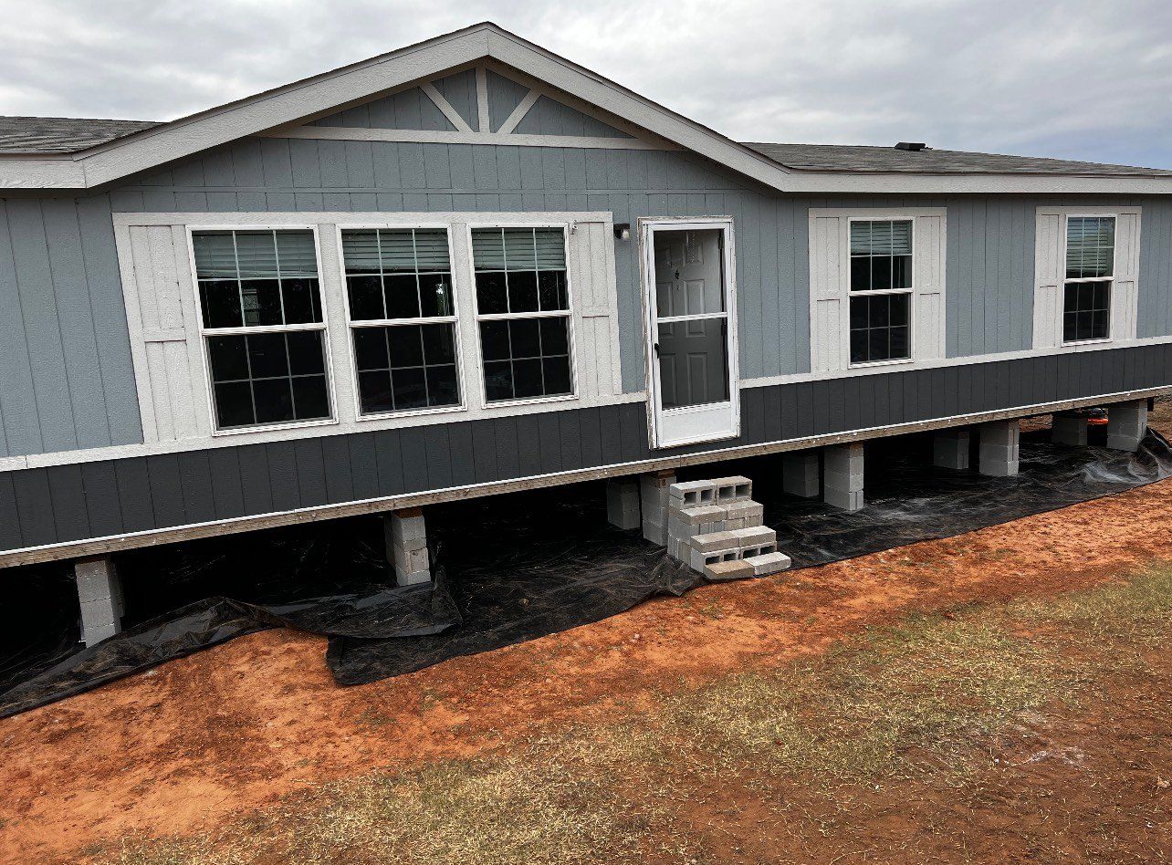 Mobile home leveling