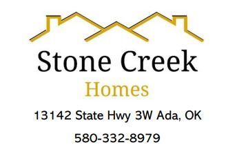 A logo for stone creek homes in oklahoma