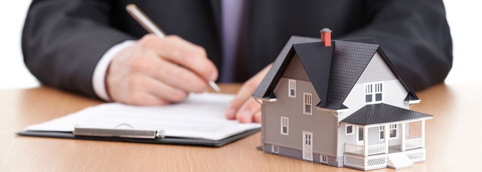 Attorney writing real estate document