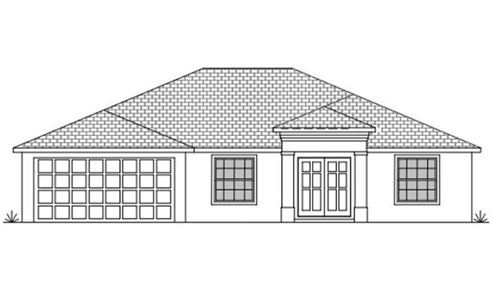 A black and white drawing of a house with a roof.