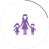 Woman with kids icon