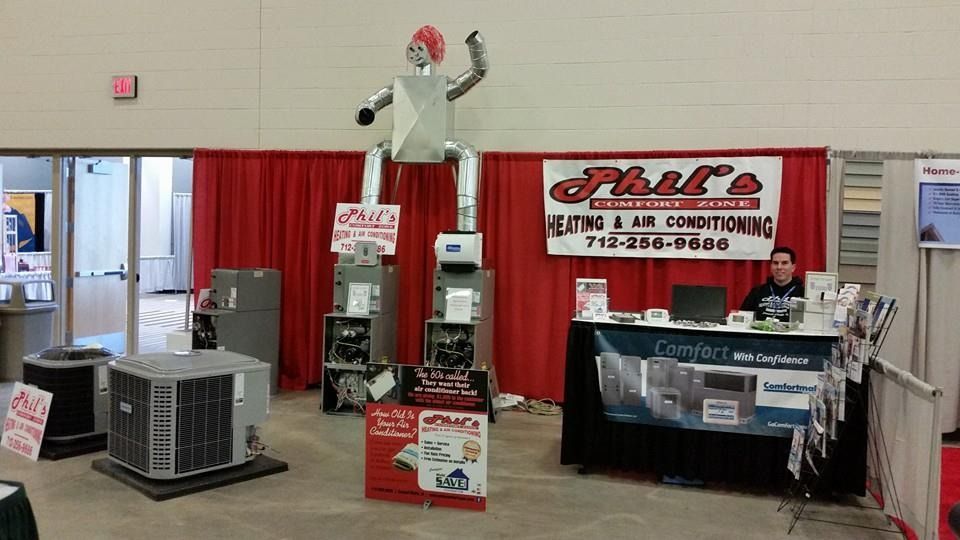 HVAC trade show booth: Robot made of appliances, 
