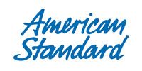 Blue “American Standard” logo text on a white background