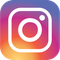 Instagram logo with a white camera icon on a pink, orange, and purple gradient background