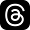 White Threads logo on a black rounded-square background