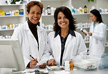 2 smiling pharmacist