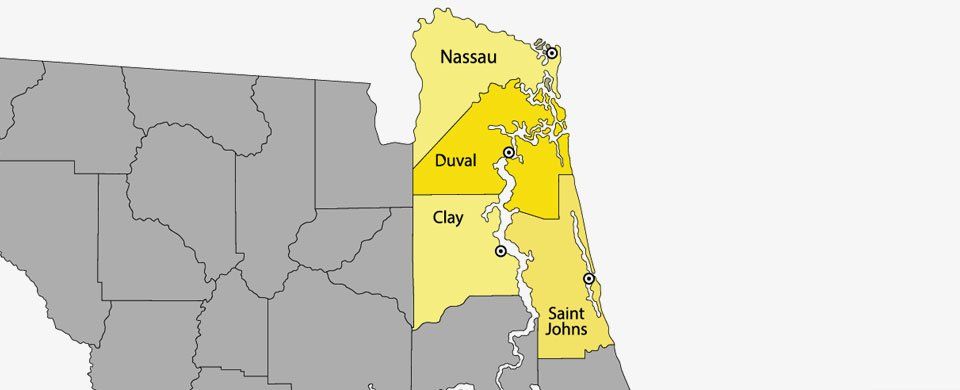 Paver Pro Jax Service Area Map