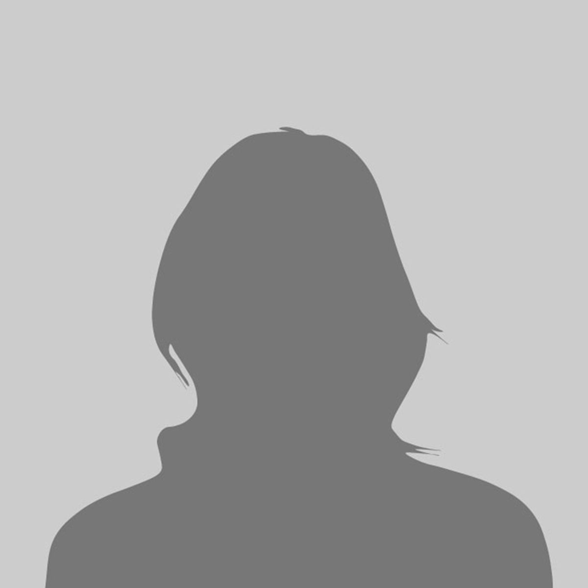 Gray silhouette of a person’s head and shoulders on a light gray background