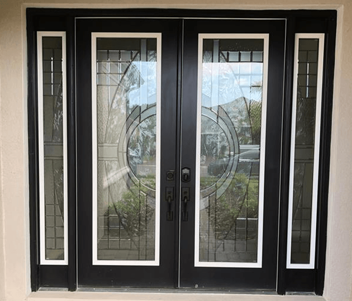 Non-impact inserts door