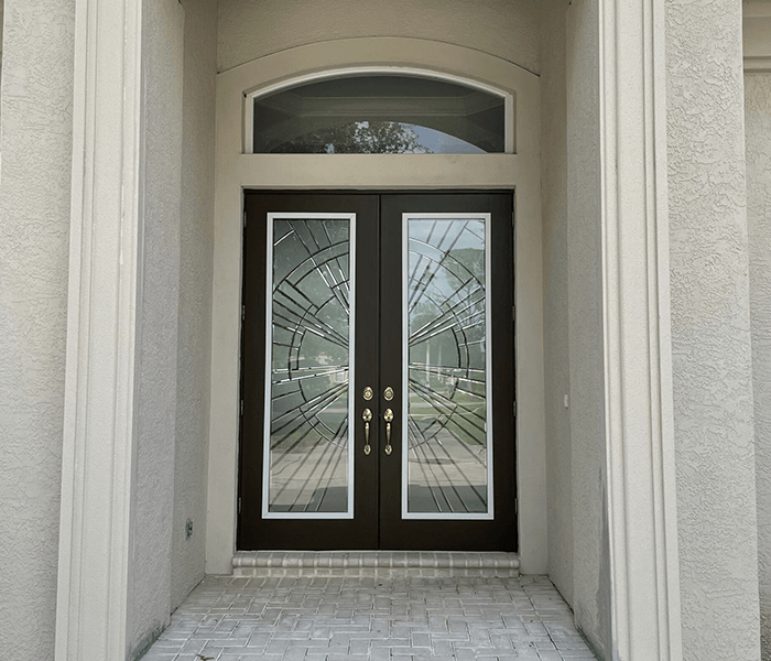 Decorative Glass Door Inserts (Photo Gallery) — Distinctive Glass Inserts:  Wrought Iron & Decorative Glass Door Inserts - Newmarket, Aurora, Bradford,  York Region
