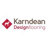 Logo for Karndean Designflooring: Red diamond with a dog silhouette and brown text.