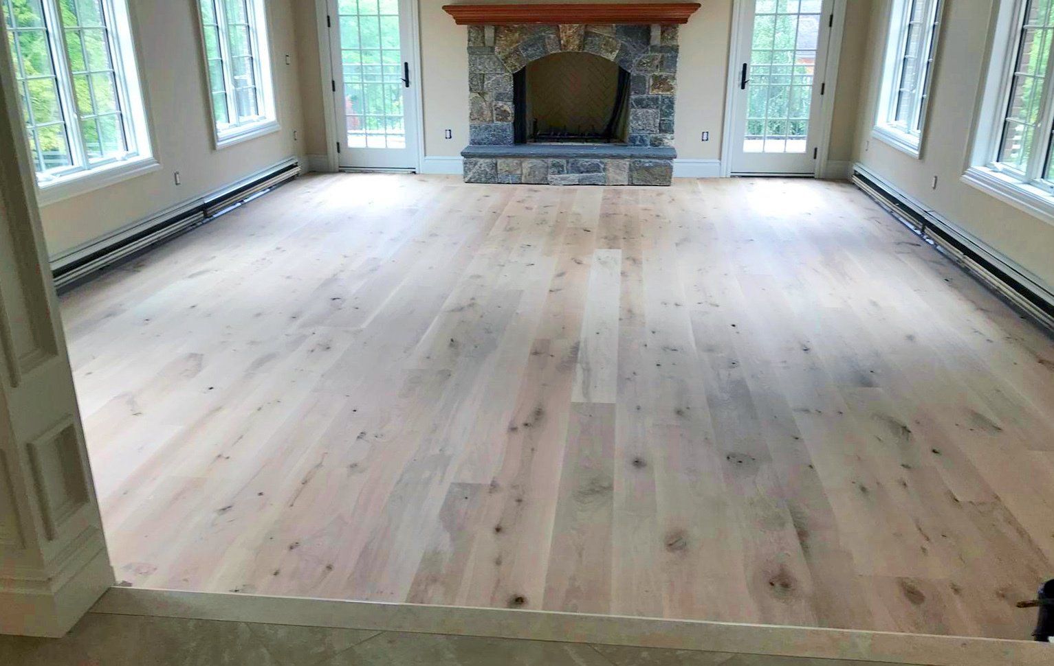 Stylish wood flooring