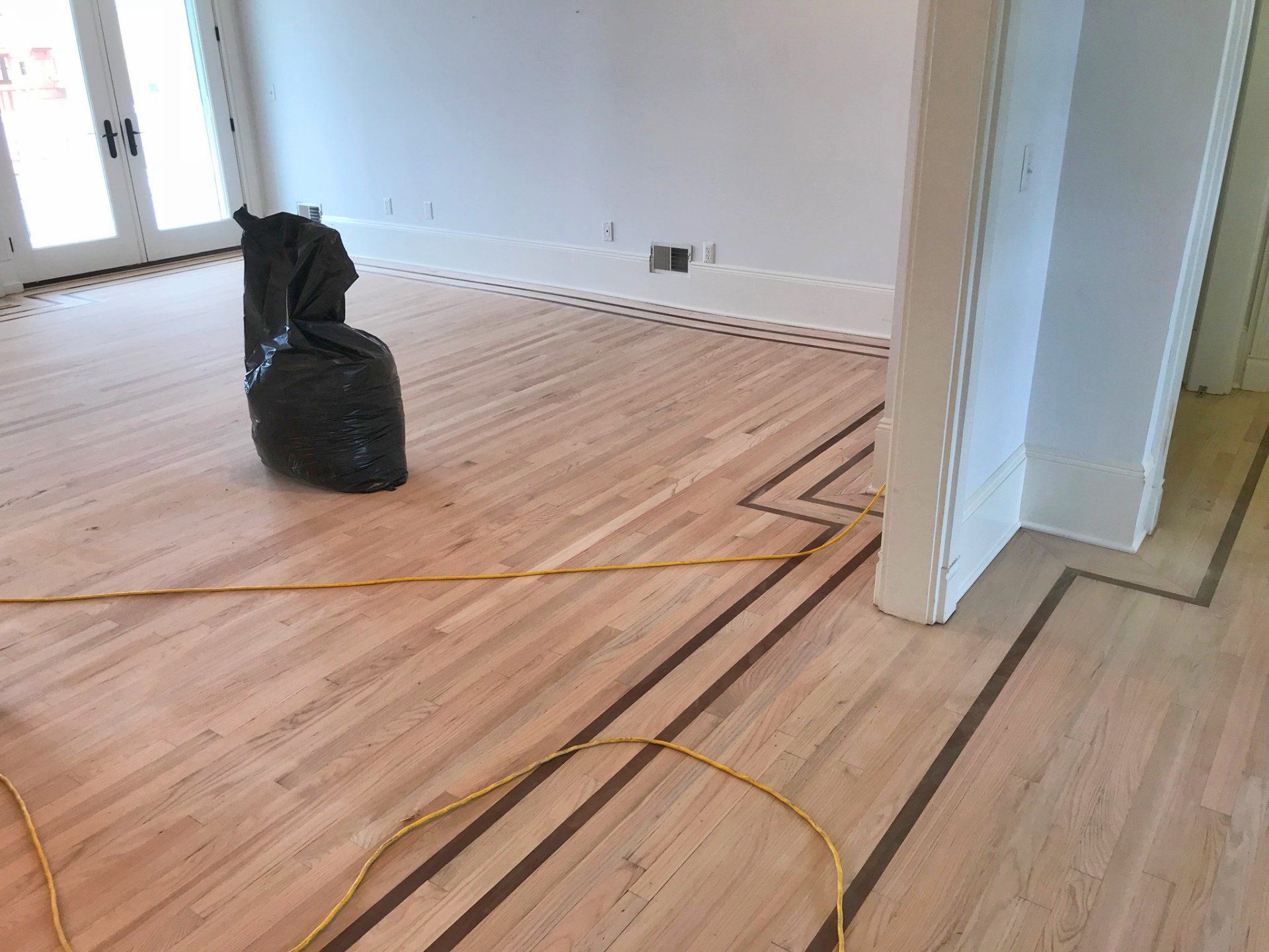 Newly installed flooring