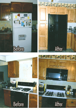 kitchen interior after before