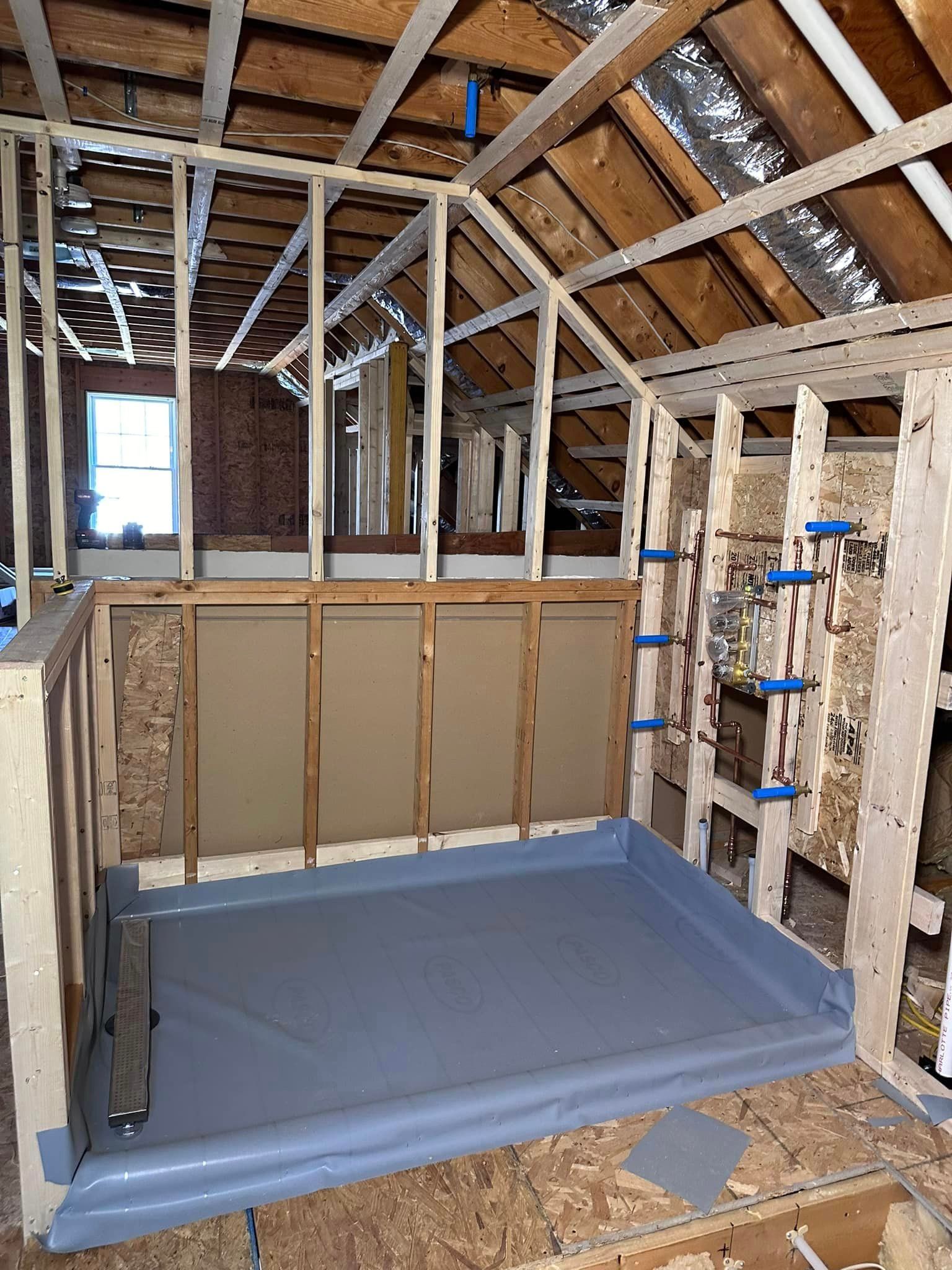 A room in a house that is being remodeled.