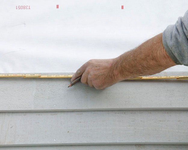 Newly installed siding